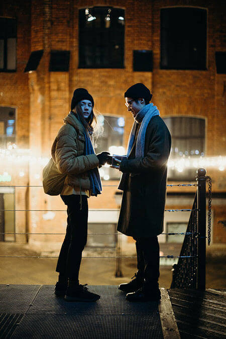holding hands